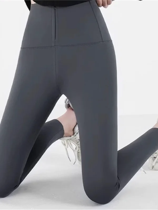 Fce Gefütterte Thi Yoga-Hose mit hoher Taille, schlankmachende Arkskin-Hose, warme Po-Lifting-Hose für Damen, Freizeitkleidung