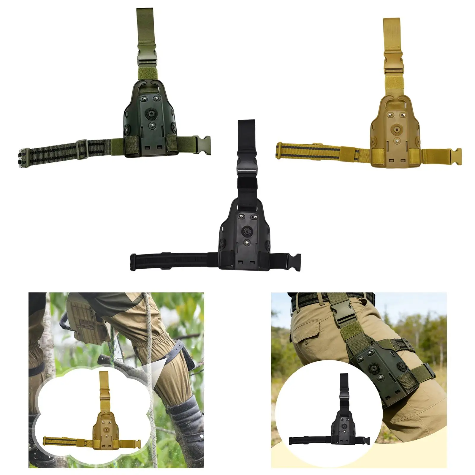 

Easy to Install Single Strap Leg Shroud Portable Practical Drop Leg Molle Platform for Hiking Camping Hunting