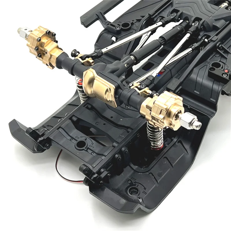 A45F-RC Car Upgrade Brass Rear Axle Rear Cover Set For TRAXXAS 1/10 TRX4 HUANGBO 1/10 R1001 R1002 R1003 RC Car  Parts