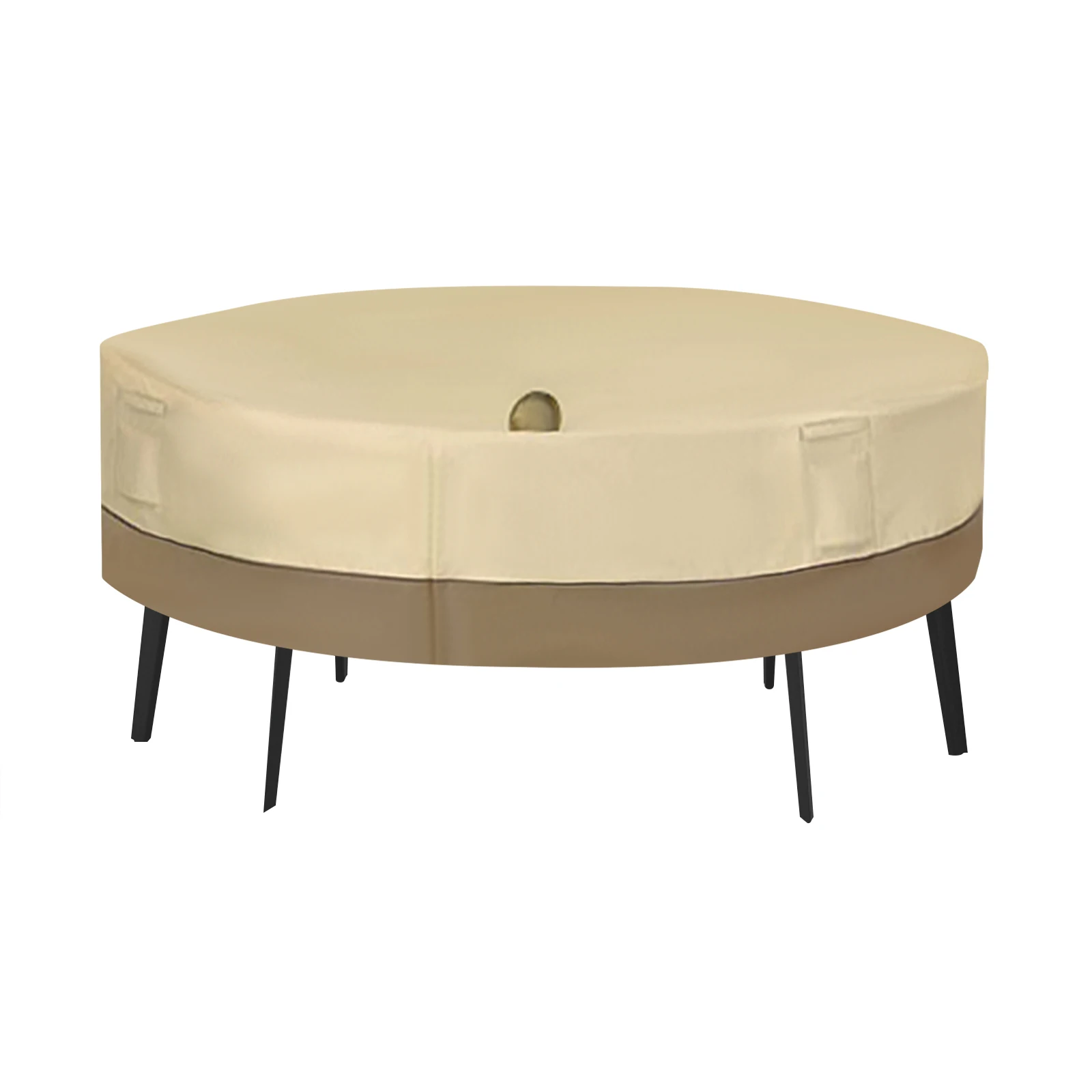 

Waterproof Outdoor Table Cover, 240x60cm Round Patio Furniture Cover with Drawstring, 190T Silver Coated Taffeta for Sofa Table