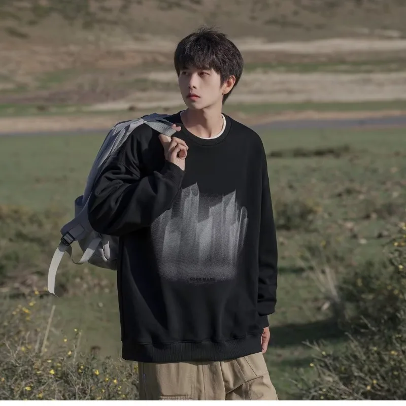 

Hiphop Basic Oversized Pullovers 2023 Male Casual TopsKorean Man Clothing Y2k Man Street Loose Sweatshirt Trend Joker Clothing