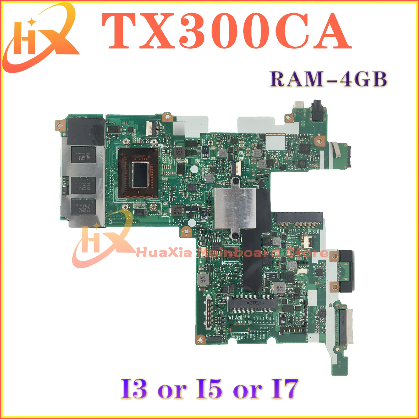 

KEFU материнская плата для ноутбука TX300CA для ASUS TX300 TX300C TX300K3537CA/64C5JX2S материнская плата для ноутбука с I3 I5 I7 3-го поколения 4GB-RAM