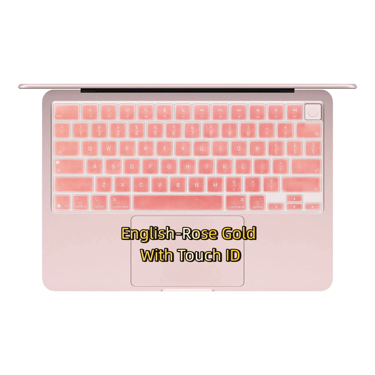 

Solid Color US English Layout Keyboard Cover for MacBook Neo 13 inch A3404 Pro 2026 Release with Touch ID,Dust Protection