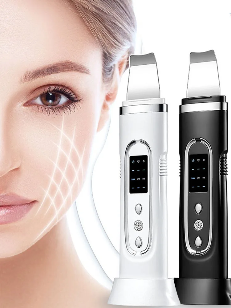 Épurateur de peau à ultrasons électrique nettoyage du visage pores nettoyant en profondeur acné points noirs dissolvant Peeling pelle dispositif BeautyMachine
