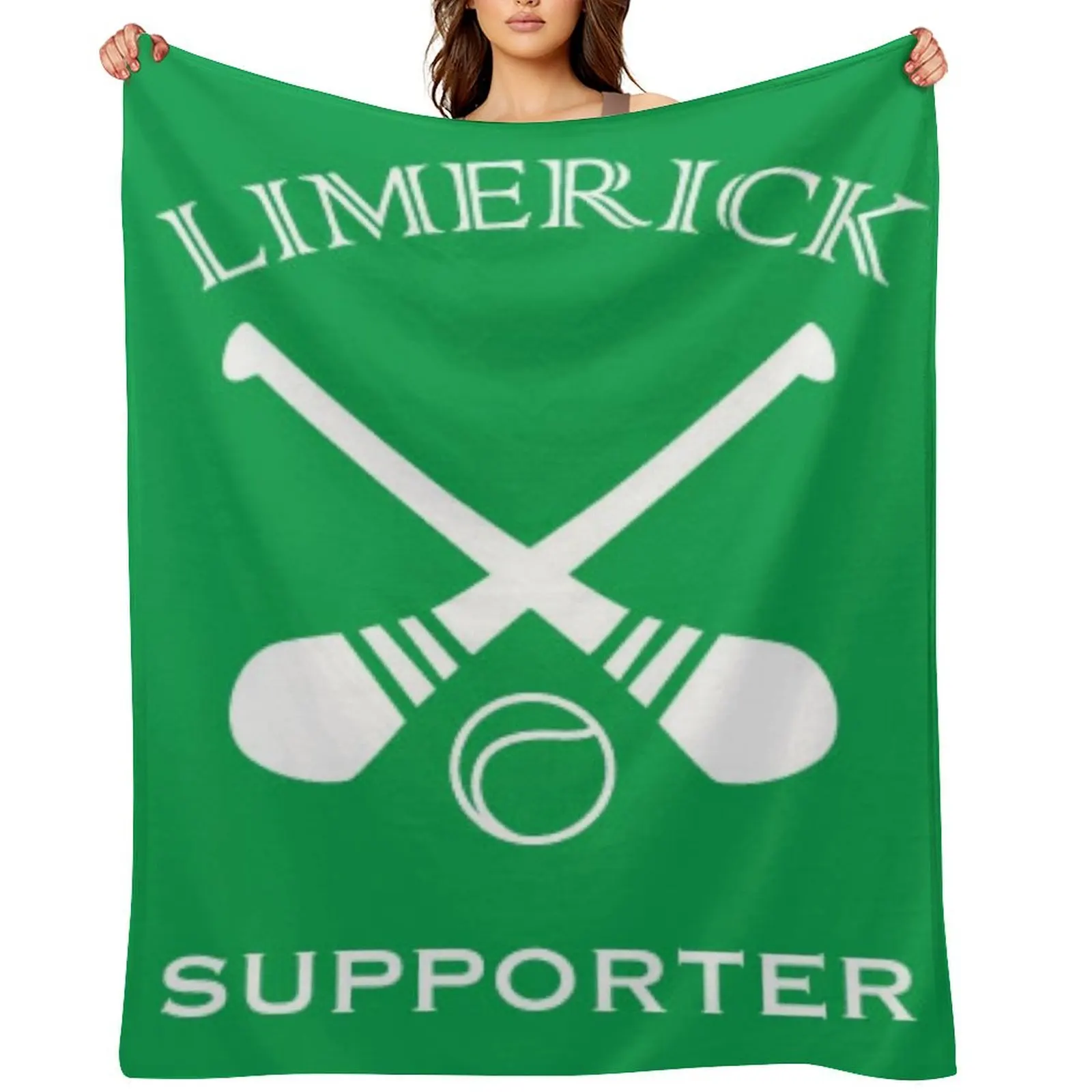 

Limerick hurling supporter Throw Blanket Luxury Summer Hairy Quilt Blankets