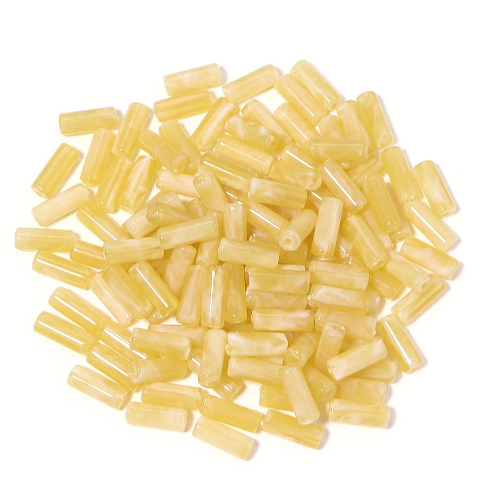 100 Stück 5 x 13 mm Acryl-Röhrenperlen aus imitiertem Jadestein, bunte lose Perlen für die Schmuckherstellung, DIY-Halskette, Armband, Zubehör – Detail 18