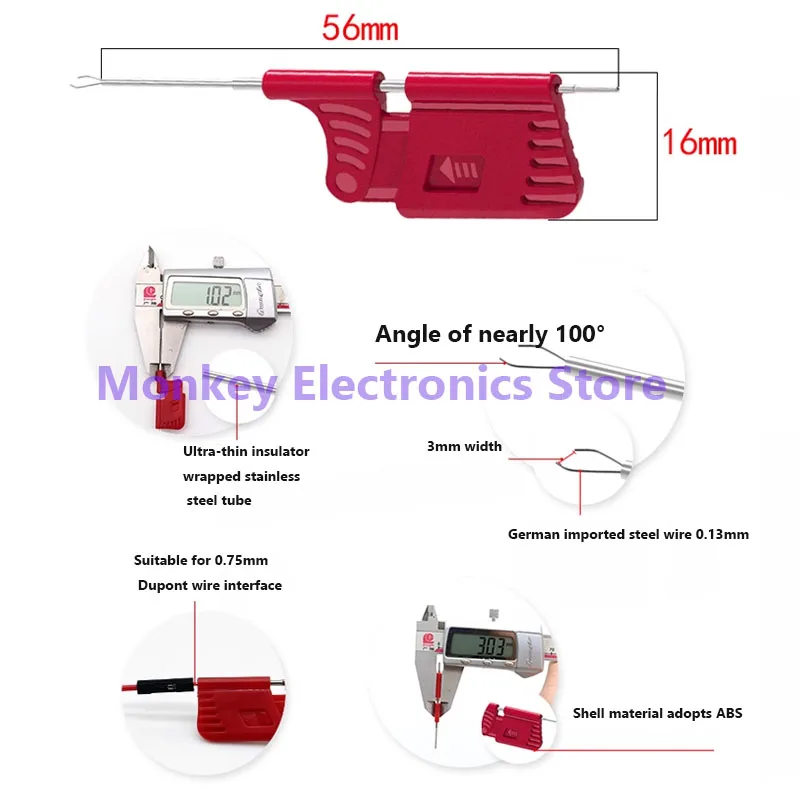 Chip Universal Test Hook bios burn-in clip solder-free DuPont wire SDK08 double hook ic logic analyser clip