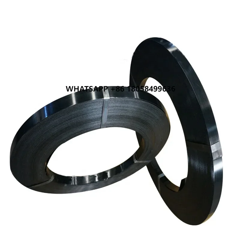 Black Painted&Waxed Steel Packing Belt 0.5*16mm Manual Strapping for Paper Material 19mm/16mm/25mm Width Options