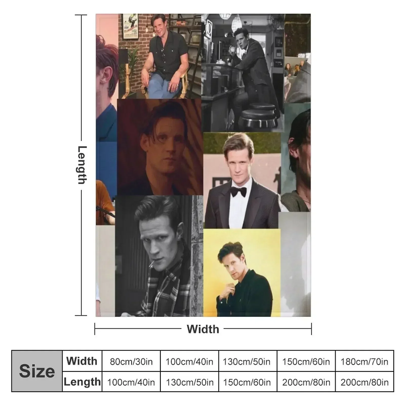 Matt Smith picture collage Throw Blanket couch cozy soft plush fuzzy picnic outdoor blanket