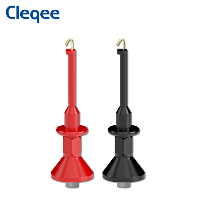 Cleqee P30056 SMD IC Testhaak Clips met 2mm/4mm Vrouwelijke Jack 2 STUKS voor multimeter Banaanstekker Testsonde Elektrische testen