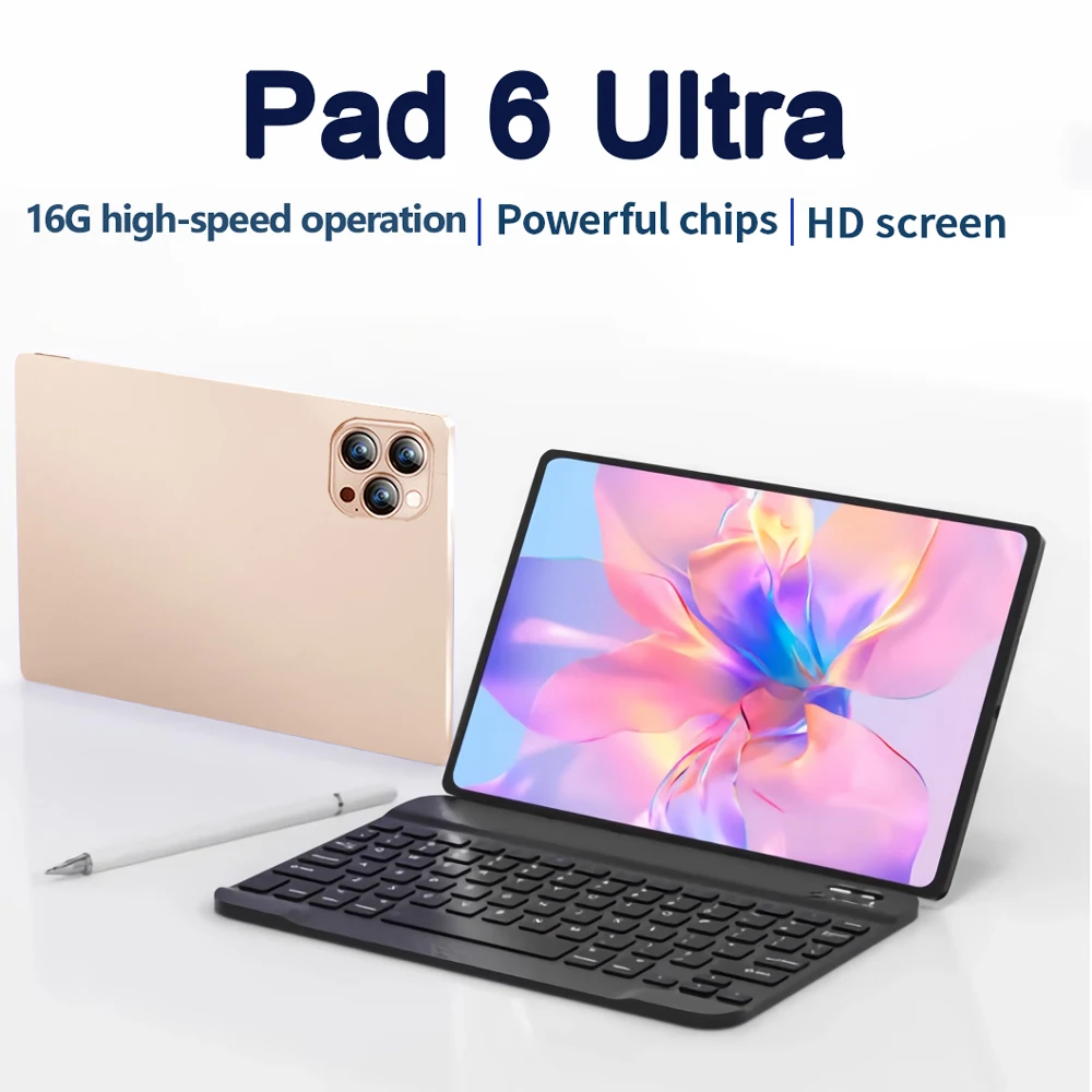 Новый продукт планшетный ПК Global Edition Pad 6 Ultra 10,2 дюймов HD экран Android 13 Snpdragn 8 + 5GWIFI Bluetooth 16 ГБ 1 ТБ SSD планшет