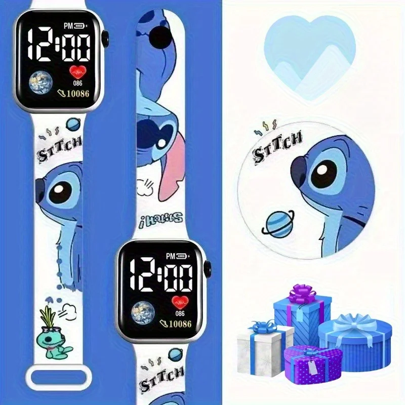 Reloj de pulsera con pantalla táctil para niños de Disney Stitch, premio para estudiantes de dibujos animados, regalo de cumpleaños