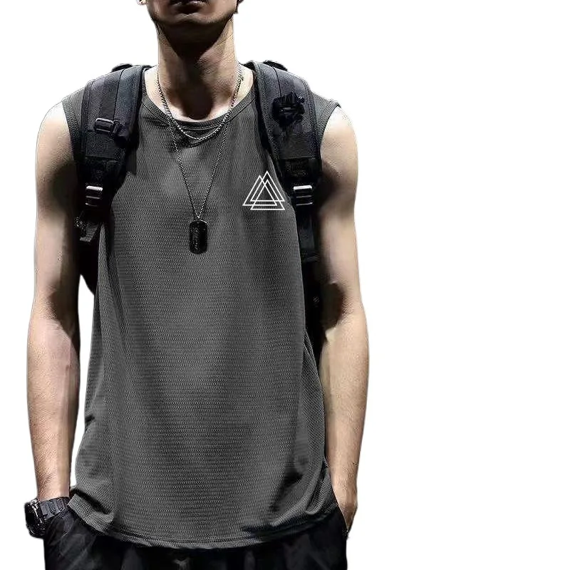 سترة Qui ip الصيفية المصنوعة من الحرير الجليدي للرجال عصرية مستديرة Ne Me قابلة للتنفس Qui Dry رياضية واسعة الوسادة ملابس خارجية