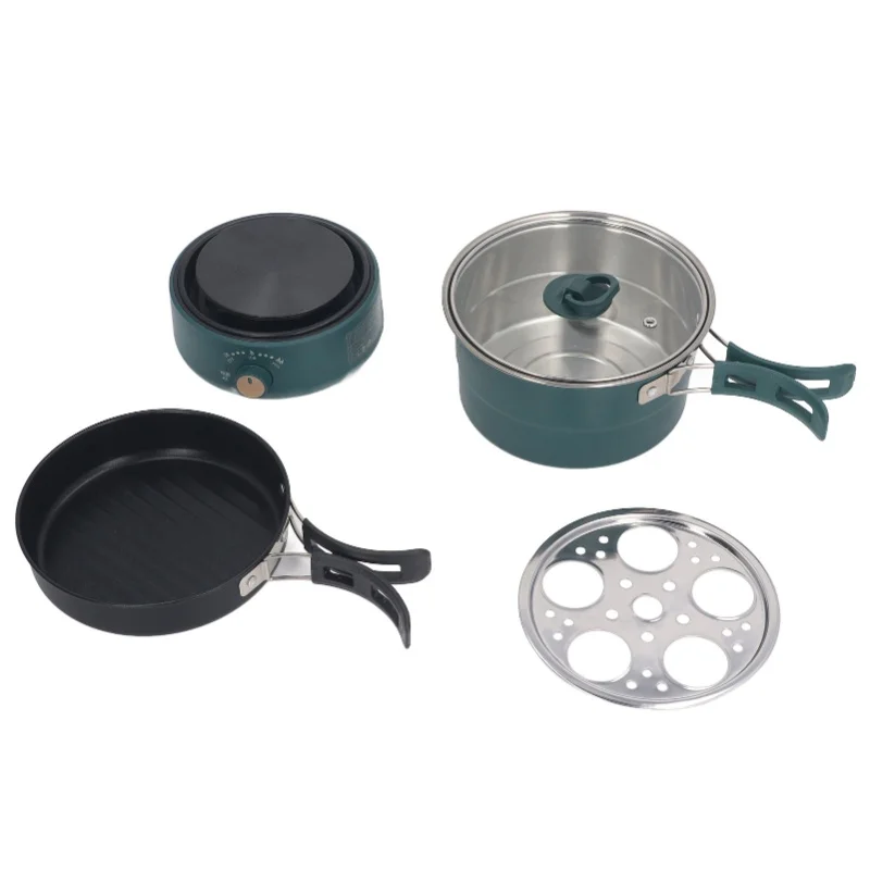 110V Electric Cooker With Foldable Handle 1.6L Hot Pot Cooking Pot For Camp Dorm Detachable Multi Function Ramen Cooker 500W