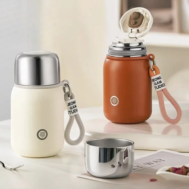 Thermos Cup for Women, High Aesthetic, Compact and Portable, 2025 New Model, 316 Stainless Steel Children's Water Bottle