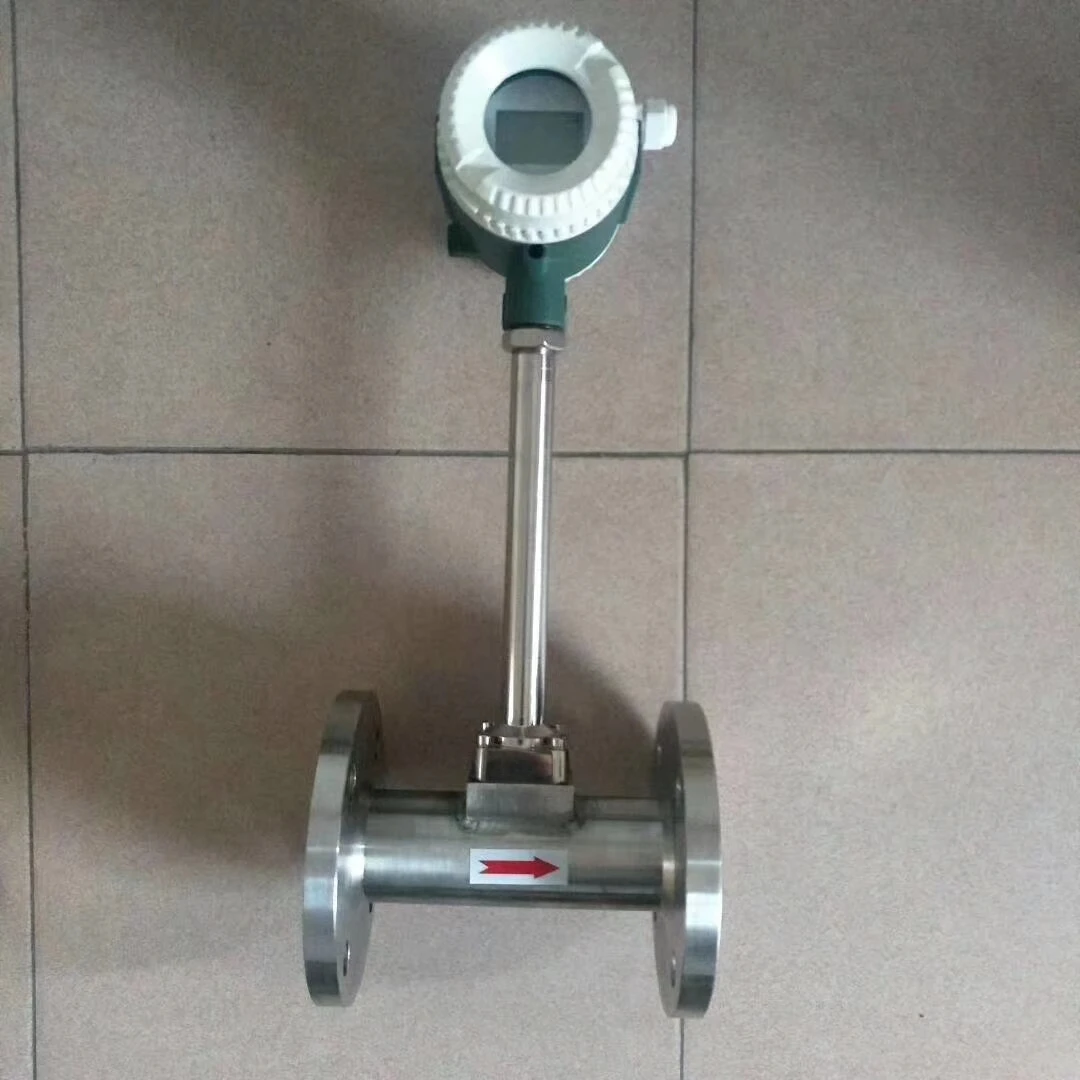 LCD Display Digital Air CO2 Vortex Flowmeter Steam Liquid Water Flow Meter