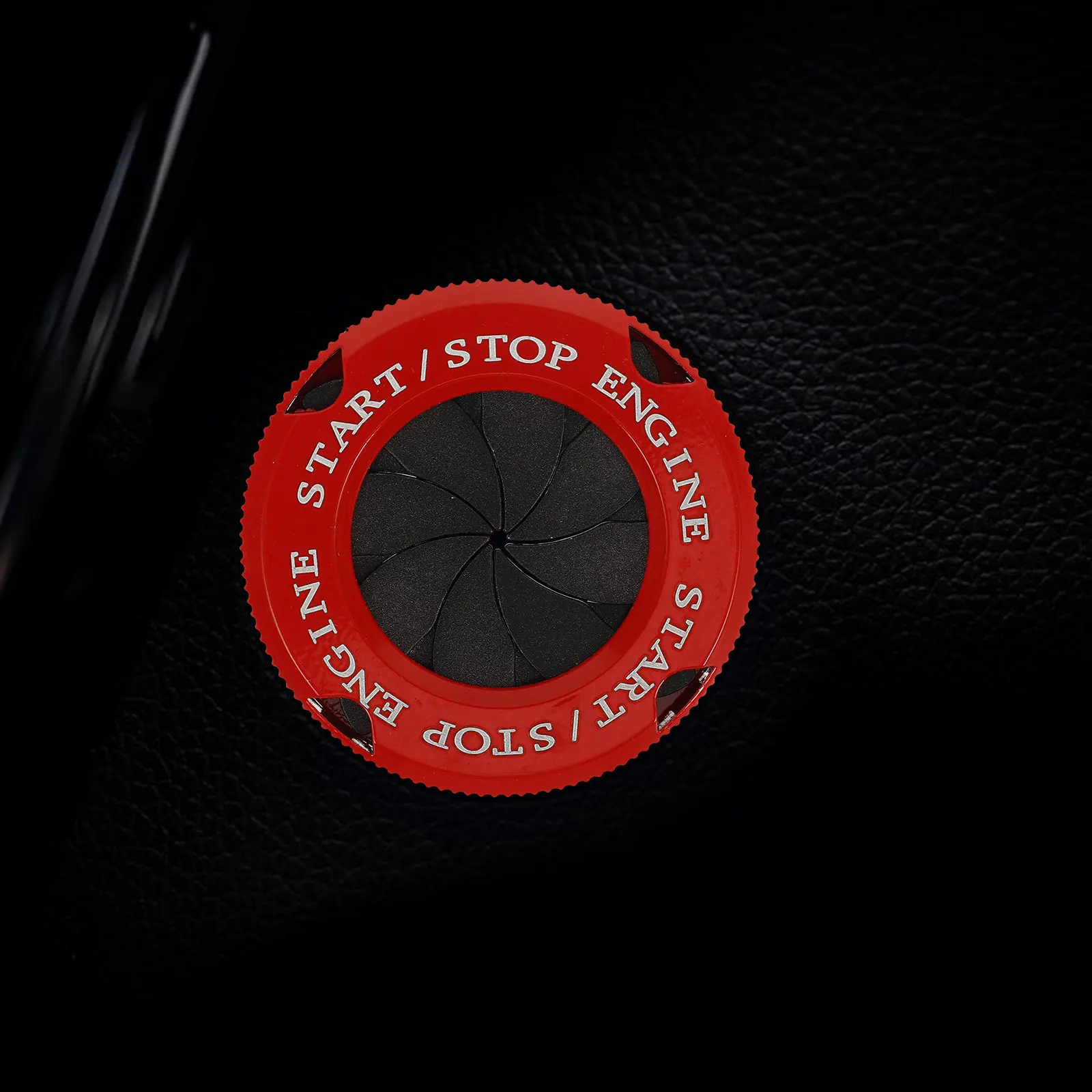 Rotary Engine Start Button Cover Universal Car Push to Start Protector Decorative Ring Design Fashionable Interior Stylish Auto view 2