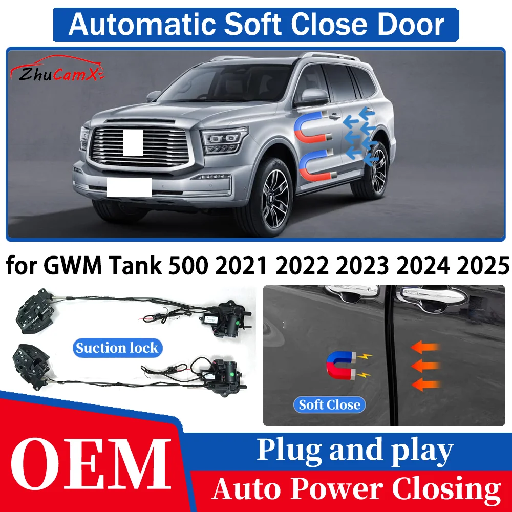 for GWM Tank 500 2021 2022 2023 2024 2025 Car Automatic Soft Close Door Electric Suction Auto Power Closing System Plug＆play
