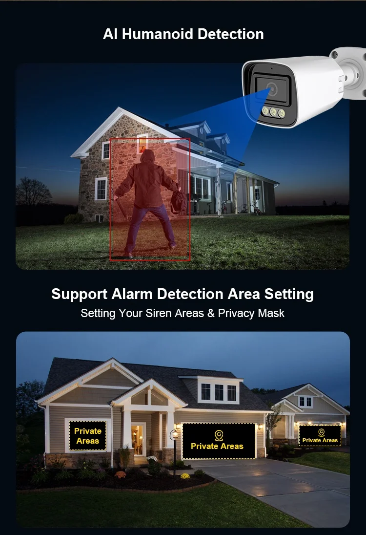 OEM 16ch 16 POE 4K 1 تيرا بايت NVR 8MP كامل اللون للرؤية الليلية CCTV AI كشف الحركة IP الأمن نظام كاميرا مراقبة الفيديو #6