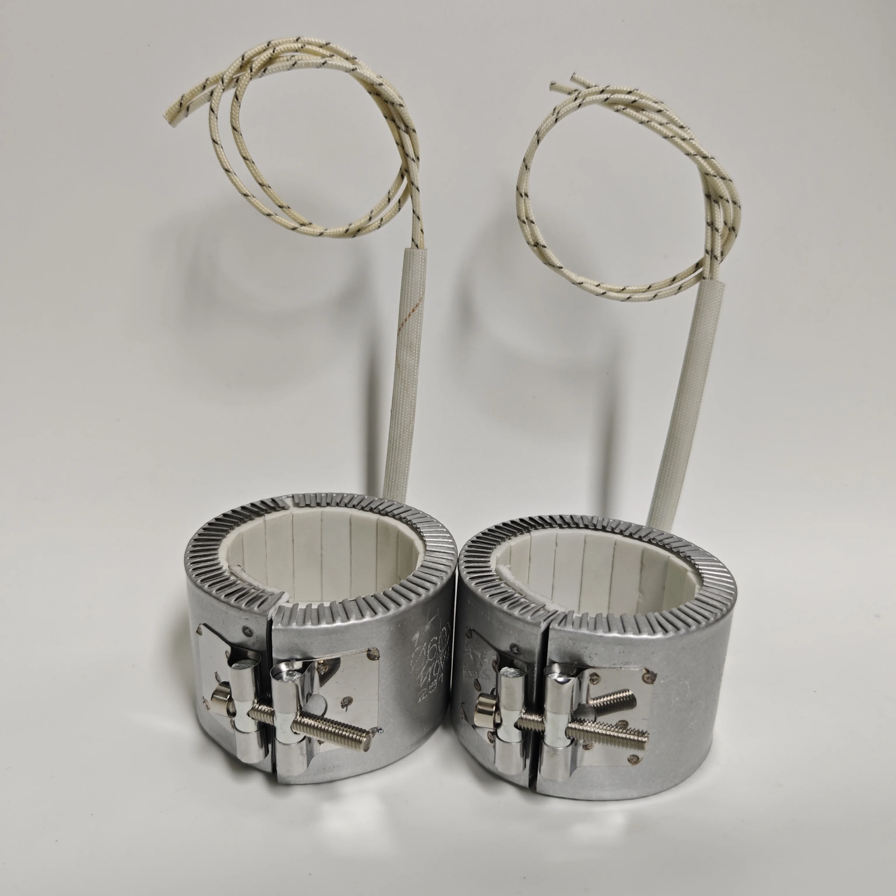 Calentador de banda de cerámica ID60x50mm, máquina de moldeo por inyección de 110v y 420w, banda extrusora de barril con boquilla de acero inoxidable, 2 uds.