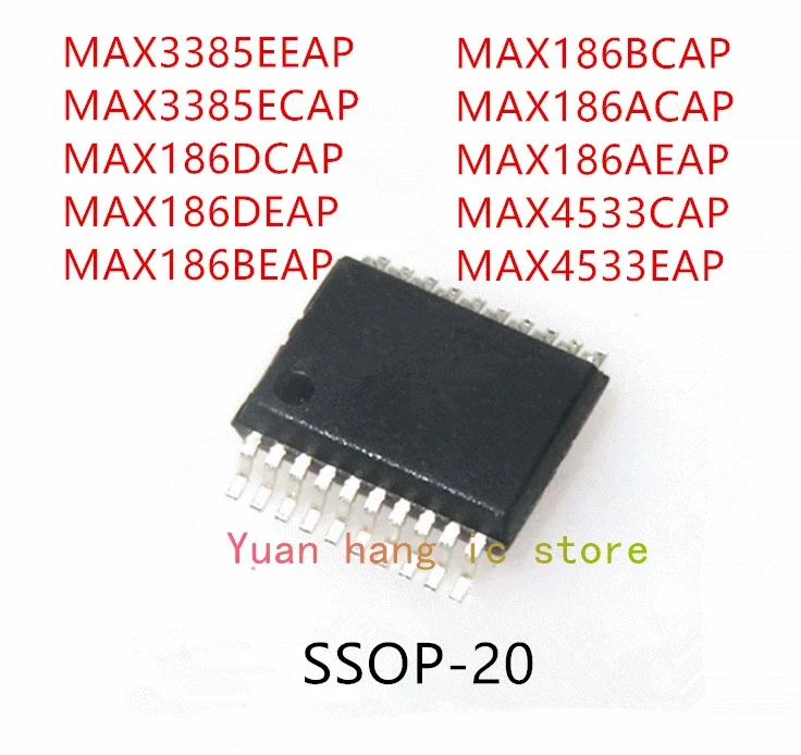 

10PCS MAX3385EEAP MAX3385ECAP MAX186DCAP MAX186DEAP MAX186BEAP MAX186BCAP MAX186ACAP MAX186AEAP MAX4533CAP MAX4533EAP IC