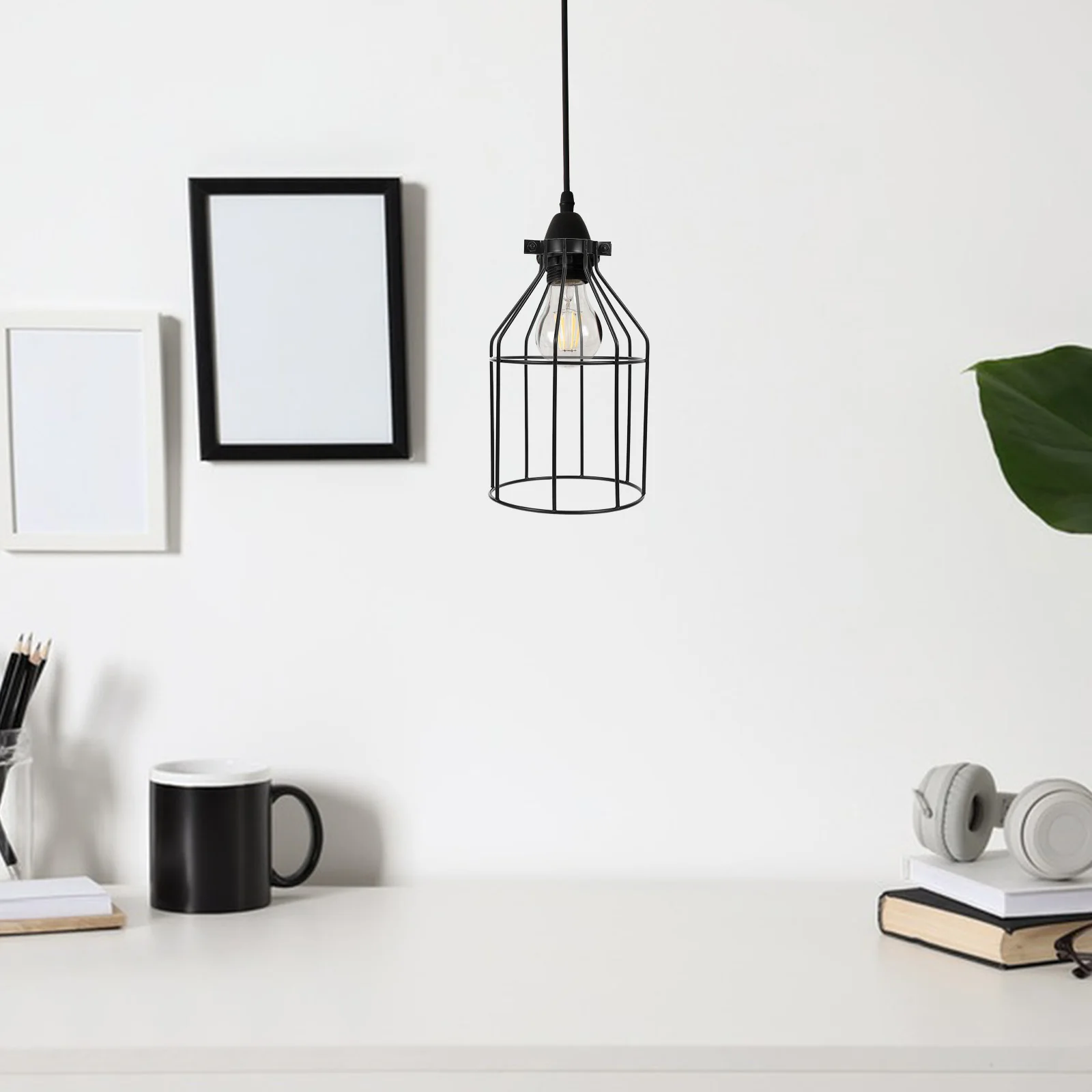 

Restaurant Vintage Lampshade Retro Iron Black Hollow for Chandeliers Farmhouse Ceiling Light Cover Shade Easy Install No