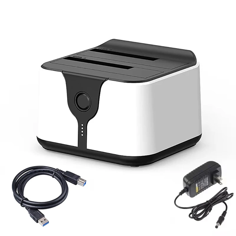 Dual Bay HDD Docking Station One Click Offline Clone SATA To USB 3.0 HDD Docking Station For 2.5/3.5Inch SSD HDD