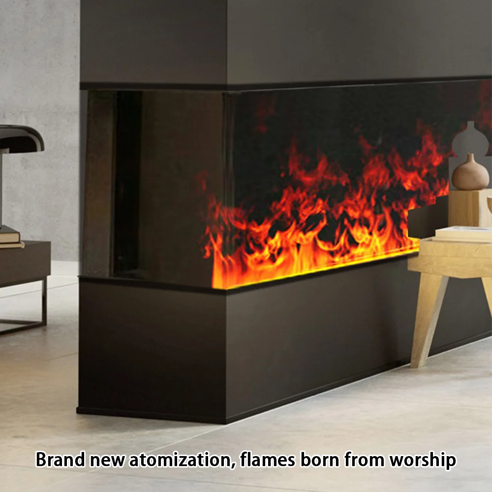 3D Atomizing Fireplace European Style Decorative Embedded Home Electronic Fireplace Simulation Flame Artificial Fireplace