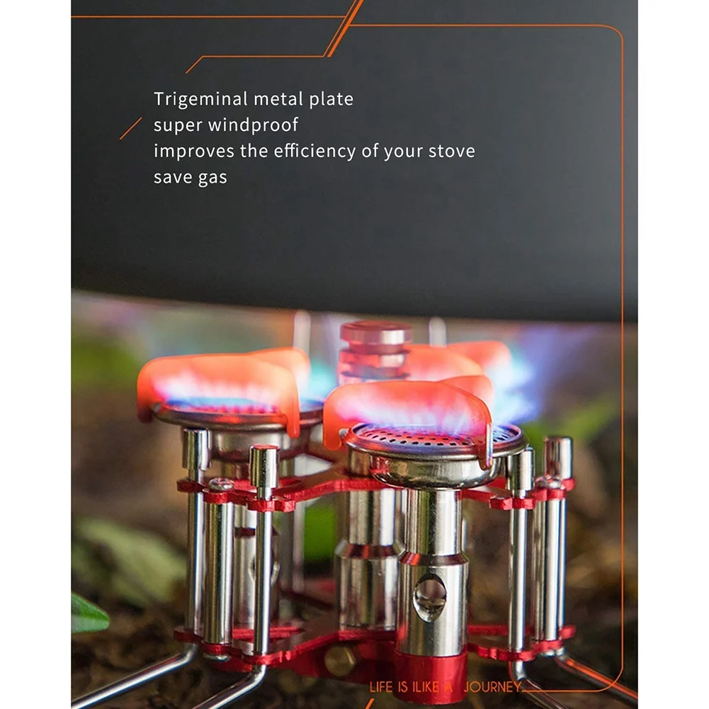 موقد للتخييم 5800 وات، موقد خفيف الوزن للتخييم في الهواء الطلق، موقد بروبان محمول، يدعم ما يصل إلى 25 كجم