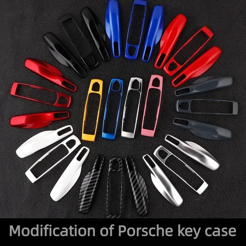 for Porsche Panamera Spyder Carrera Macan Boxster Cayman Cayenne 911 970 981 991 Car Smart Remote Key Case Fob Covers Set Shell