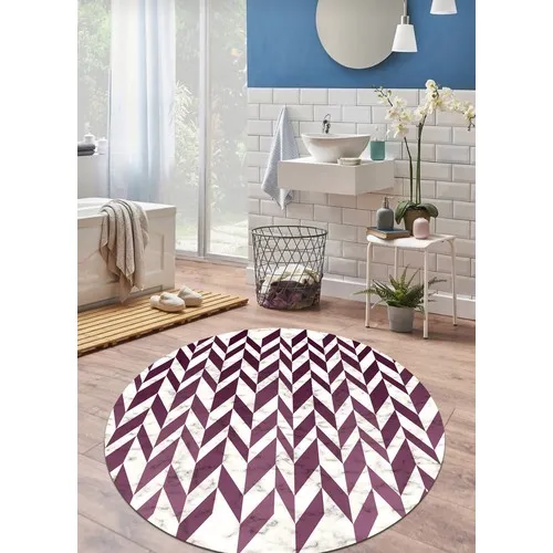 Ardizayn Color Rose, 100x100 cm. Anti-Slip, Not Peel Leather Outsole Round Bath Mat