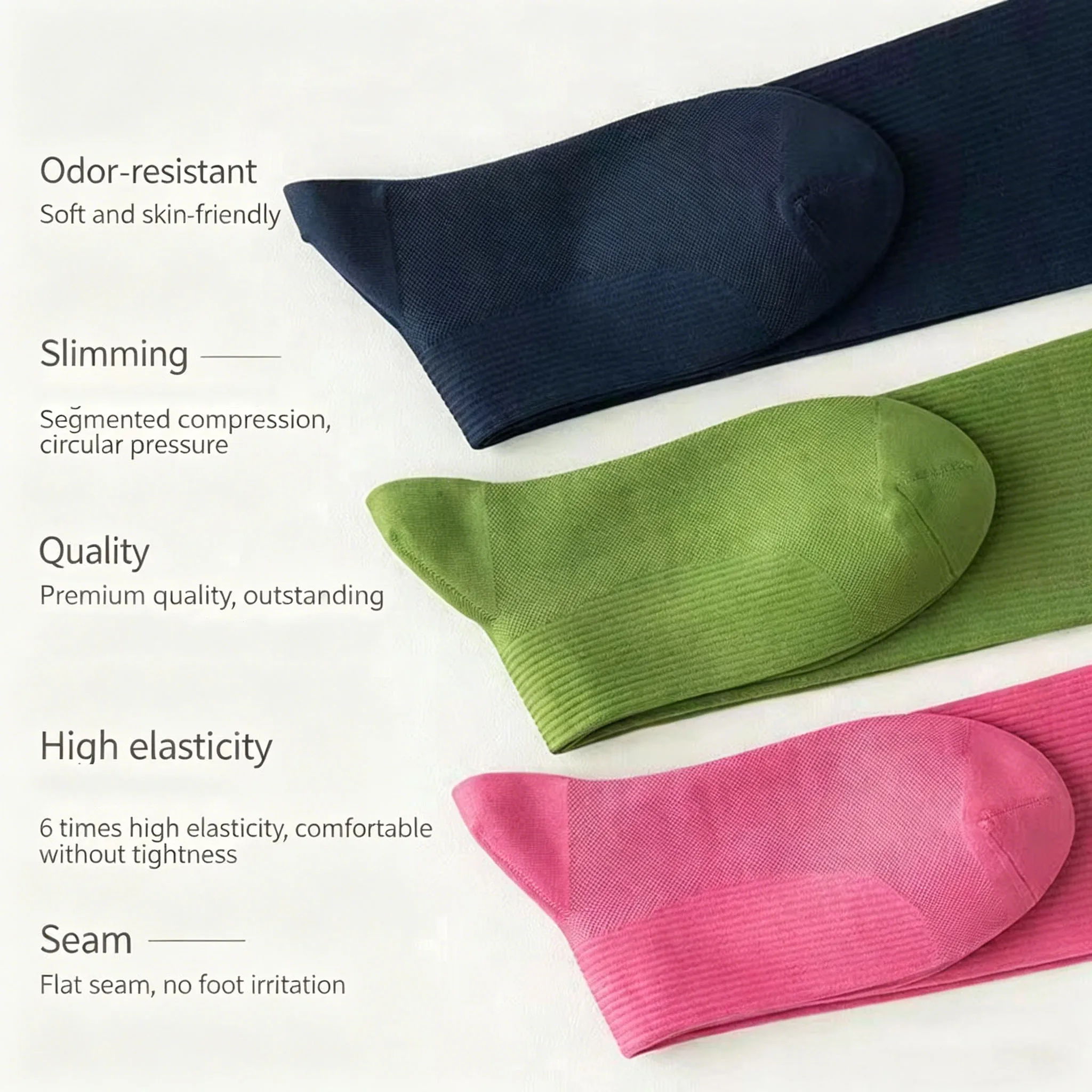 Professional Sports Compression Calf Socks for Women, Breathable Pressure Socks for Running, Jump Rope, Fitness, Summer Slimming gallery 4