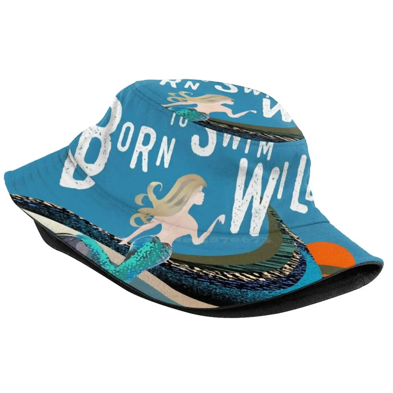 Wild Open Water Swimming, Winter Bathers. Born To Swim For Swimmer Lovers. Caroline Laursen Original Sun Cap Fisherman