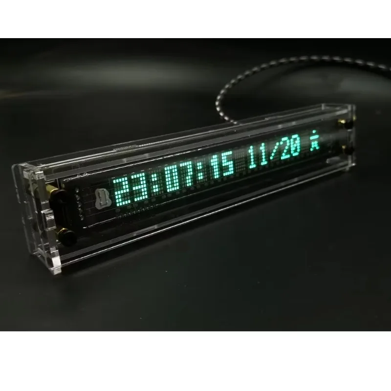 VFD Page Turning Clock Vacuum Fluorescent Display Clock with WIFI Timing Automatic Manual Brightness Adjustment Timing Reminder