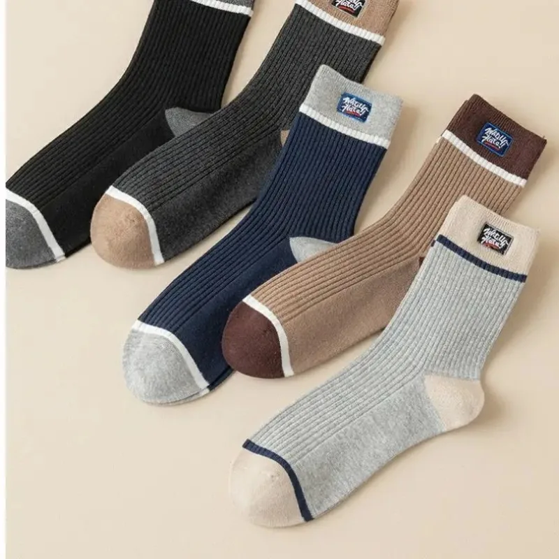 50/20/10Pairs Casual Fashion Socks Wholesale Custom Men and Women Business for Autumn Winter Jacquard Knitted Regular