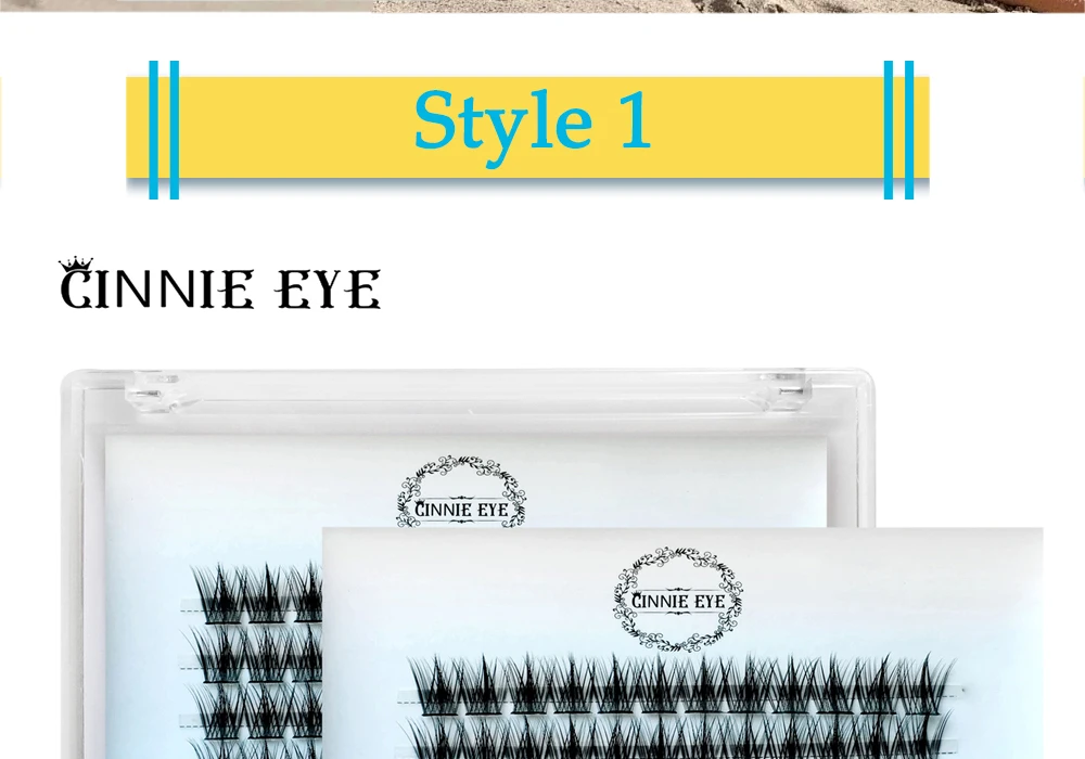 Neue Cluster Bundles DIY individuelle Wimpern verlängerung vorgefertigte Volumen Wimpern fächer 50d 6d 5d wispy falsche Wimpern Puppe Fuchs Auge – Detail 2