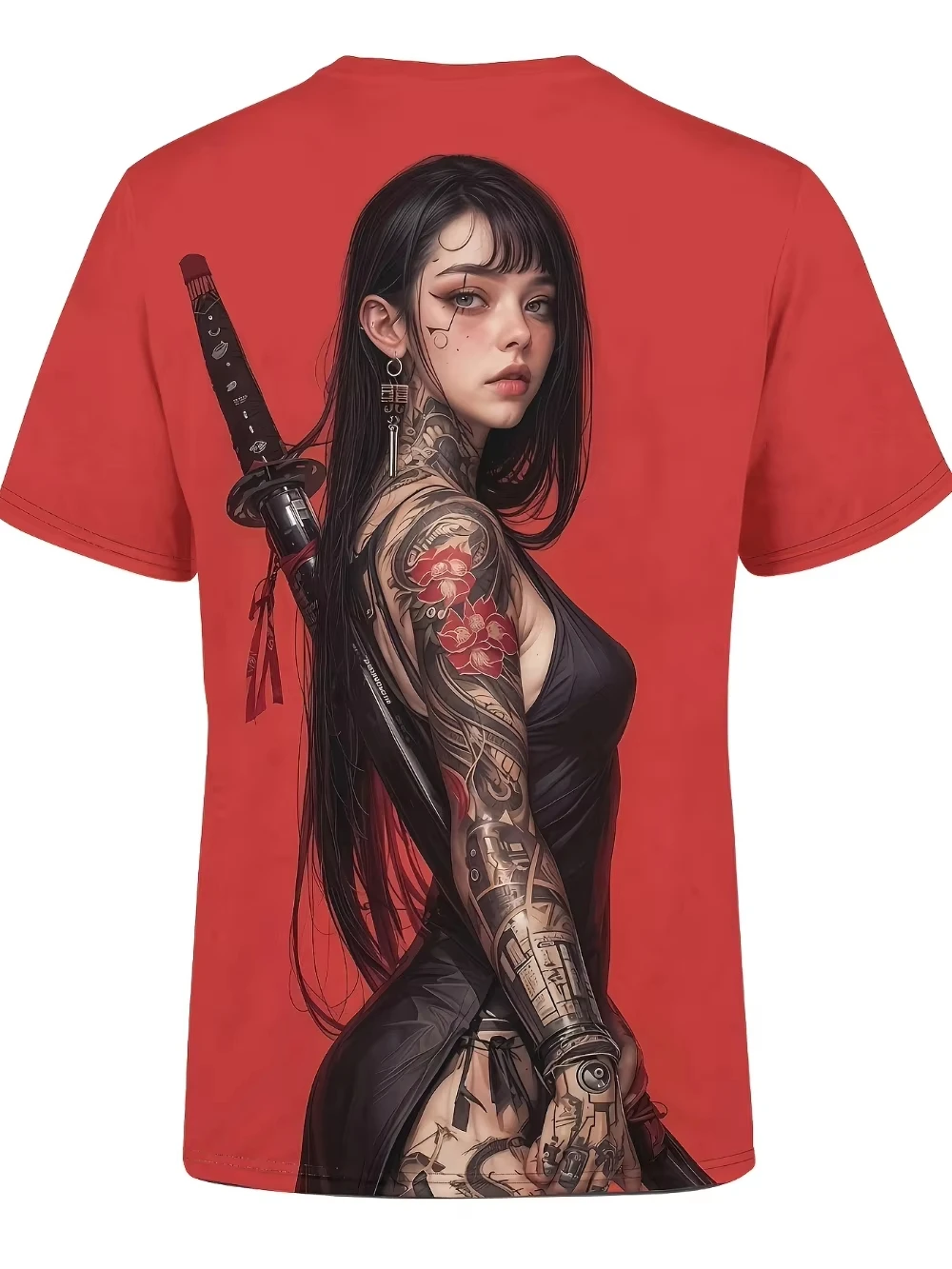ثلاثية الأبعاد المطبوعة الإناث المحارب السيف الجرافيك تي شيرت الصيف الترفيه الجافة بسرعة تي شيرت رجالي ملابس الأطفال المحملة Y2k امرأة