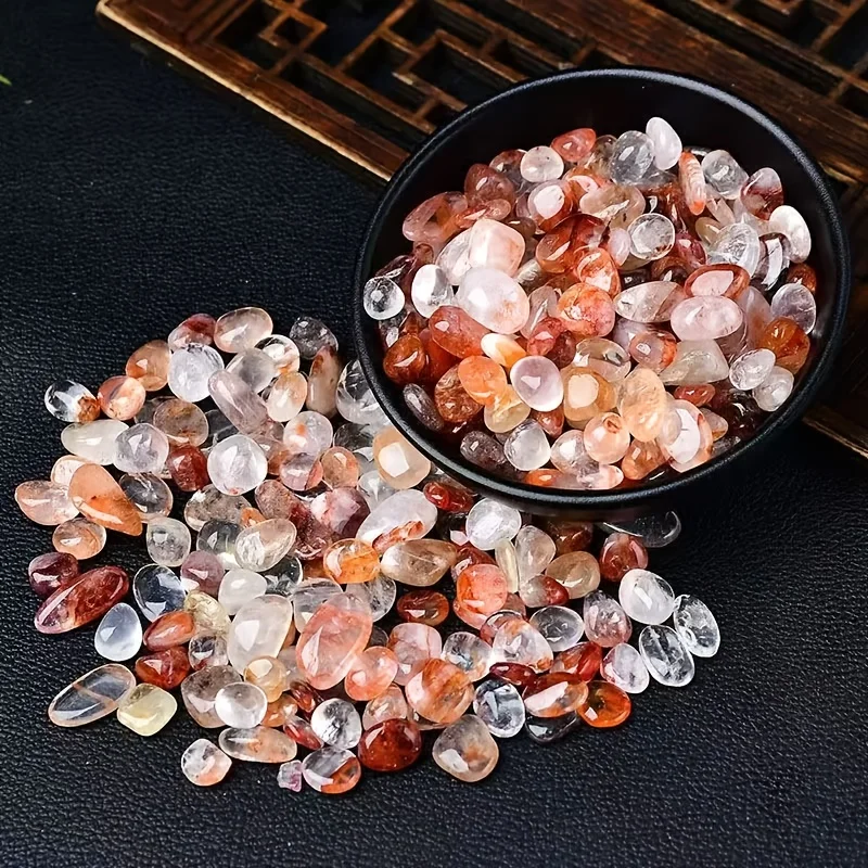 Polished natural red ebony gravel, suitable for aquariums, fish tanks, and outdoor landscaping decorations.
