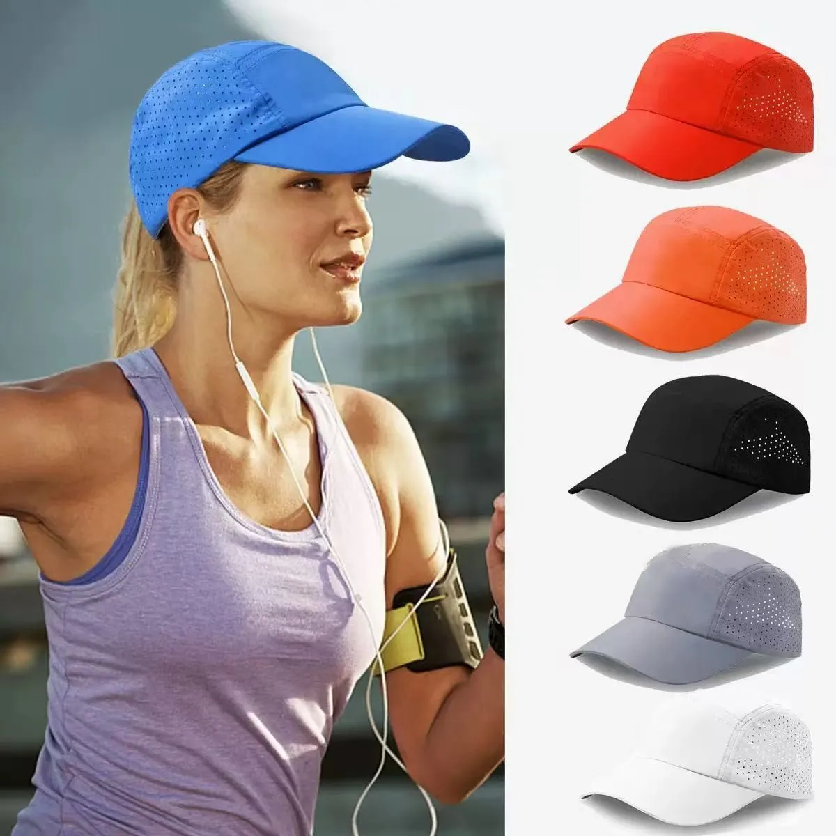 Running Cap Quick Drying Mesh Breathable Outdoor Sports Caps Baseball Mtb Cycling Hats Men Women Trail Marathon Adjustable Hats