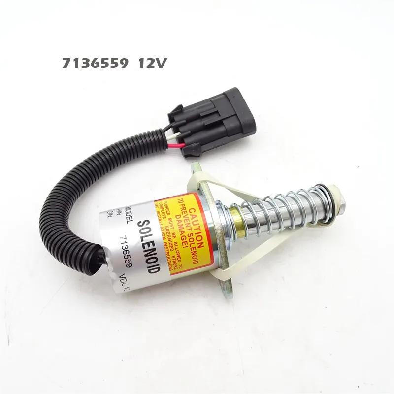 

7136559 Flameout Solenoid Valve12V suitable for excavators S150 S160 S175 S185 S205 S250 S300