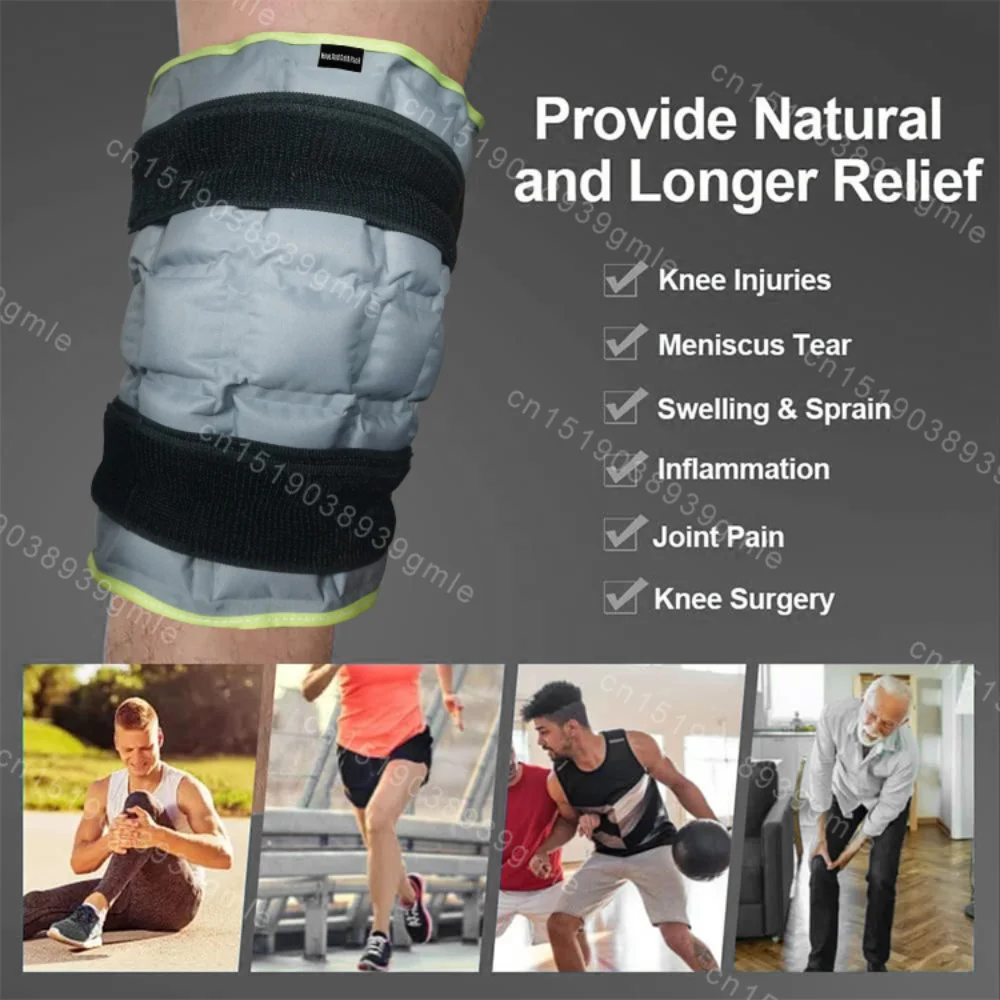 

Self-Absorbent Hot Cold Therapy Gel Knee Ice Pack Wrap Reusable Physiotherapy Pain Relief Compress for Sports Injuries Sprains