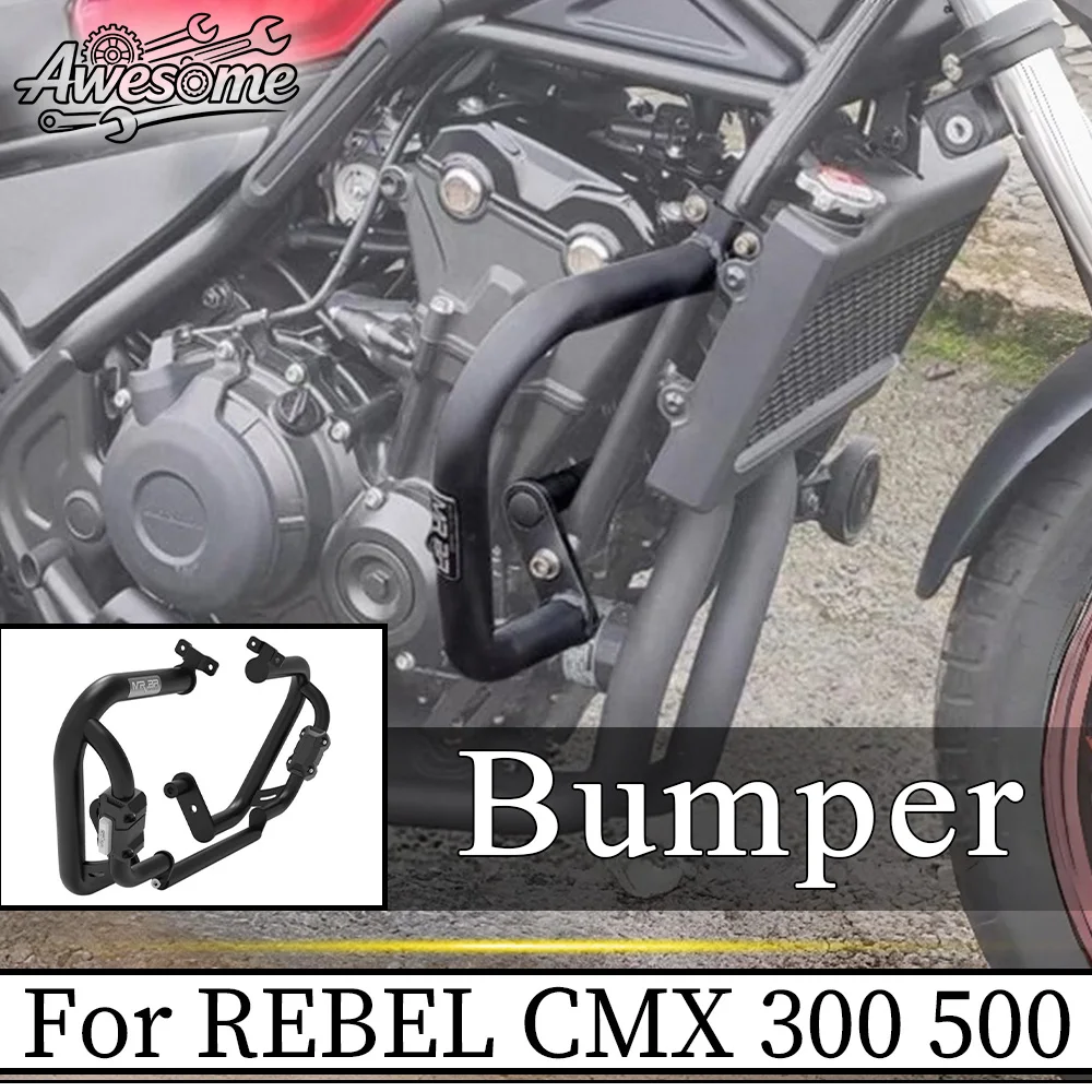 Crash Bar Engine Guard Protective Bumper Fit For honda Rebel 300 Rebel 500 CMX300 CMX500 CL 300 CL 500 Motorcycle