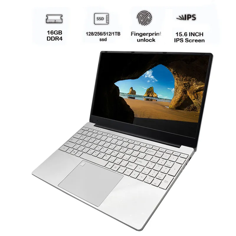 Laptop 16G RAM Windows 11/10 Pro Intel Backlit keyboard 128G/256G/512G/1T SSD Fingerprint Locks PC Dual WiFi 2.4G/5.0G