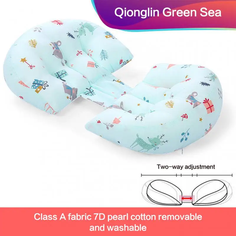 Multifunctional U-shaped Soft Breathable Sleeping Side Pillow for Baby Adjustable Washable Postnatal Supplies Pregnant Pillows