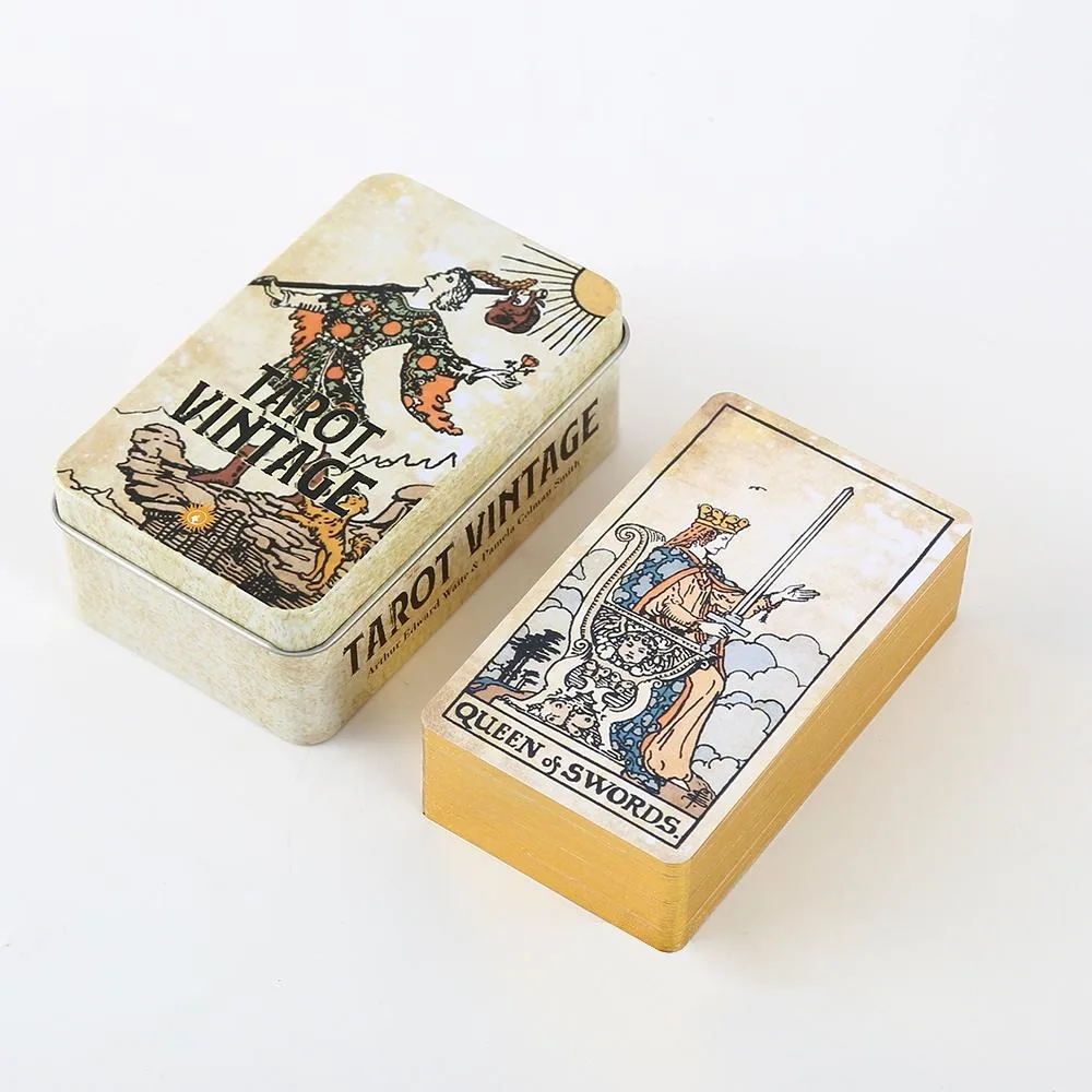 

10*6 cm Vintage Tarot in A Tin 78 Pcs Cards