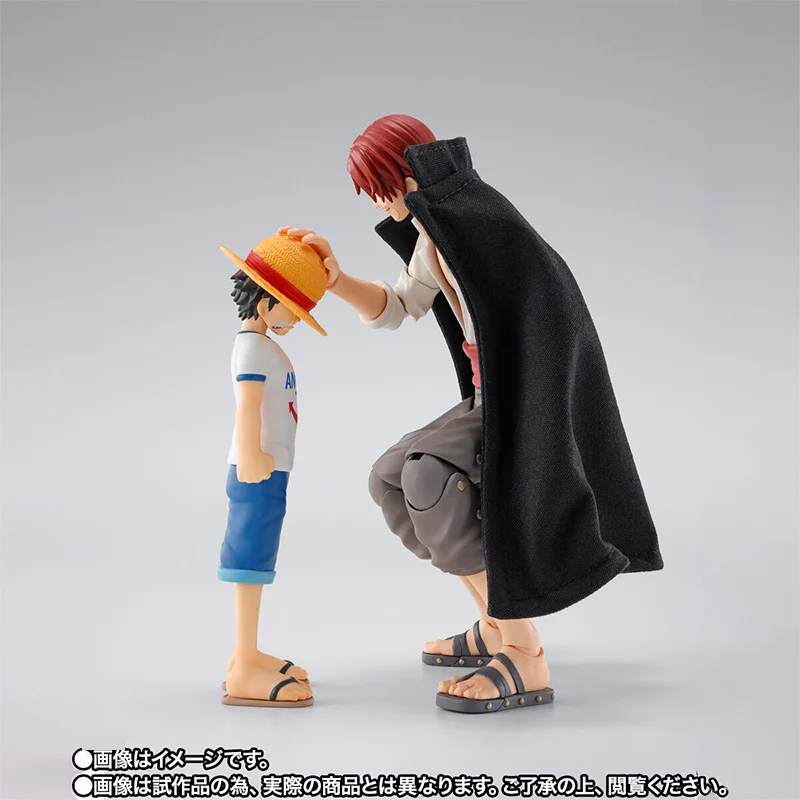 بانداي S.H.Figuarts قطعة واحدة شانكس والقرد D لوفي الطفولة عمل الشكل حقيقية SHF أطقم منمذجة شخصيات كرتونية نموذج الهدايا