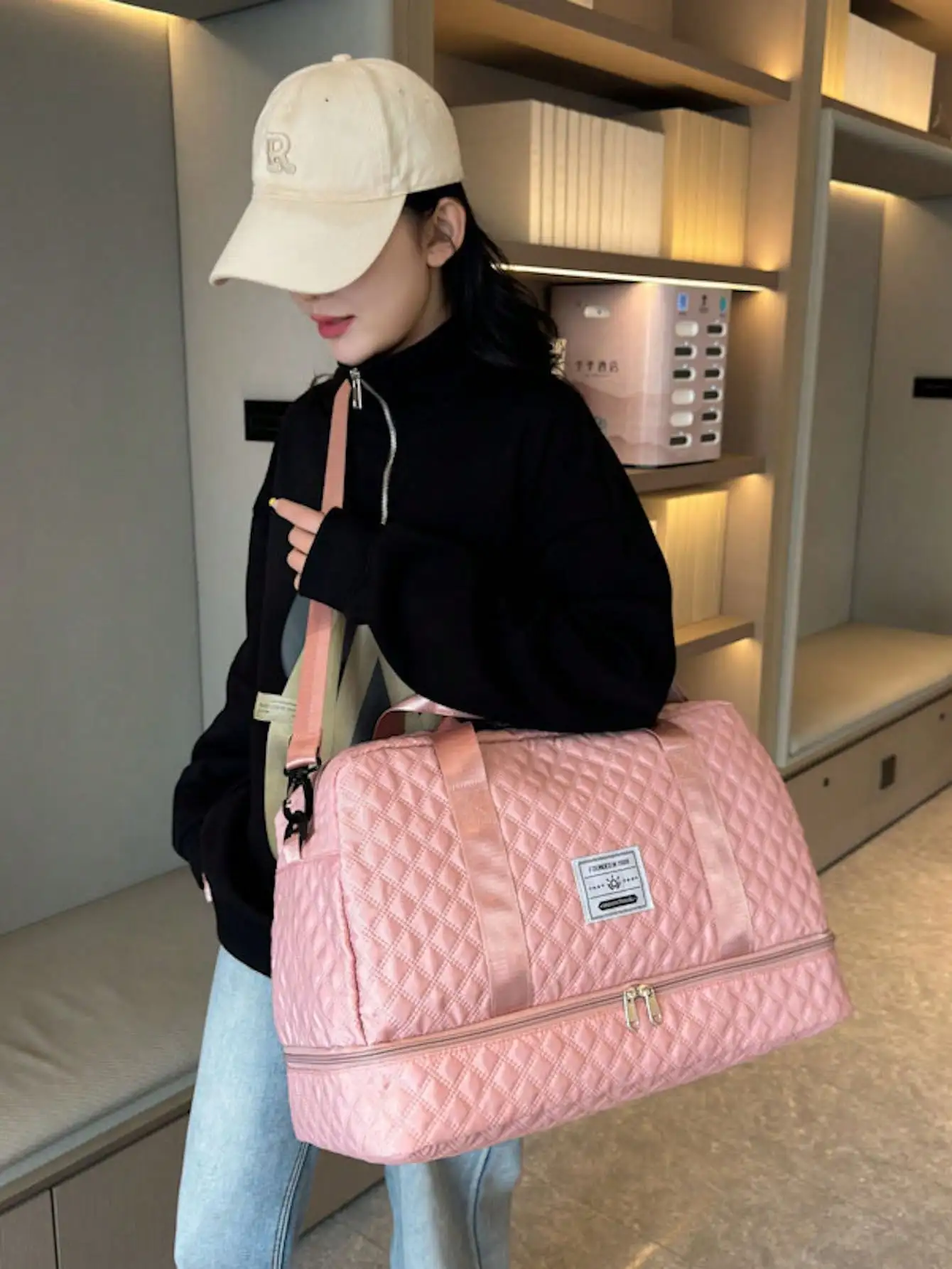 Однотонная дорожная спортивная сумка унисекс — многофункциональное отделение для обуви, легкий подарок большой вместимости