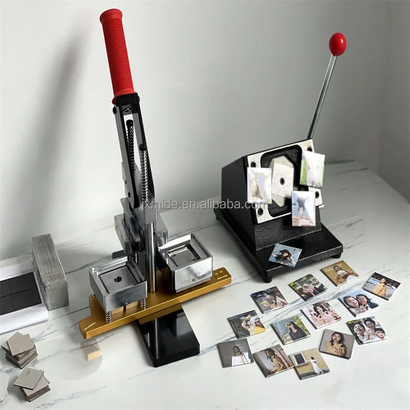 

Square 65*90mm Fridge Magnet Button Badge Making Machine Button Maker