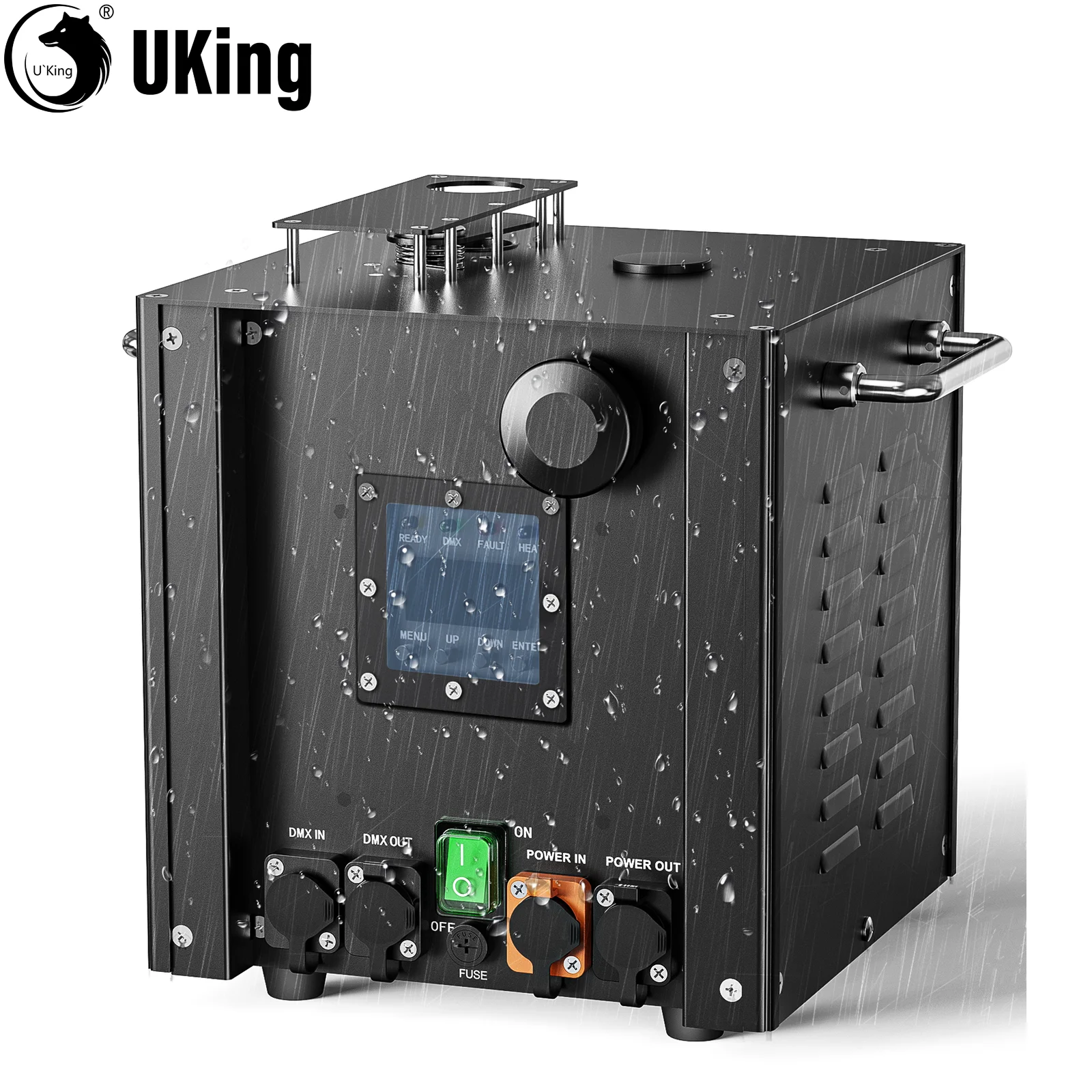 U\'King-máquina de pulverización electrónica con llama fría, resistente al agua, 700W, equipo de escenario, Control remoto DMX512 para espectáculo