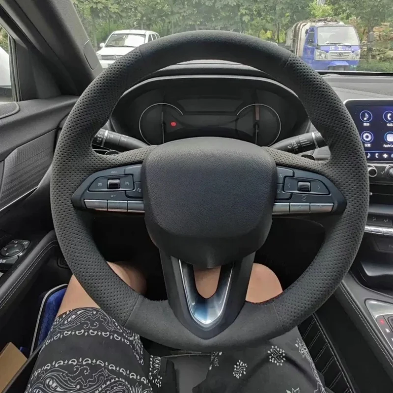 

Car Steering Wheel Weaving Suede CT5 XT5 XT4 ATSL CT6 XT6 Car Interior Accessories Steering Wheel Cover For Cadillac